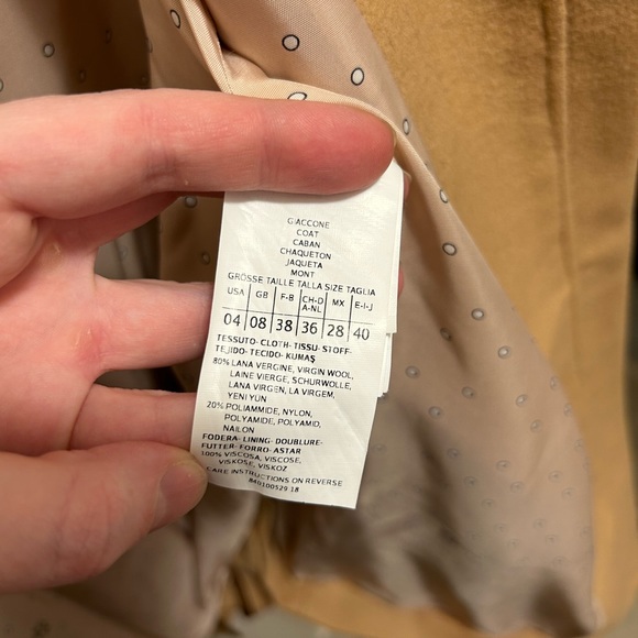 Max and Co Camel Duffle Style Zip Wool Coat - Picture 4 of 7